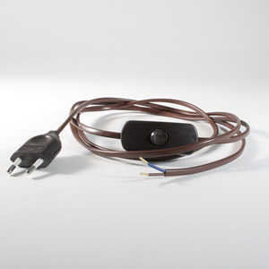 Kabel Braun mit Schalter - 2-Adrig